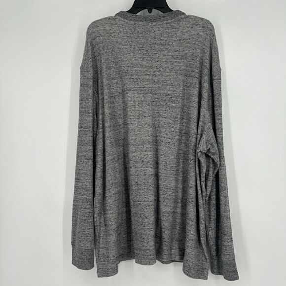 Alesbury Knit Henley Shirt Sweater Heather Gray Long Sleeve Size XXXL Tall - Picture 6 of 10